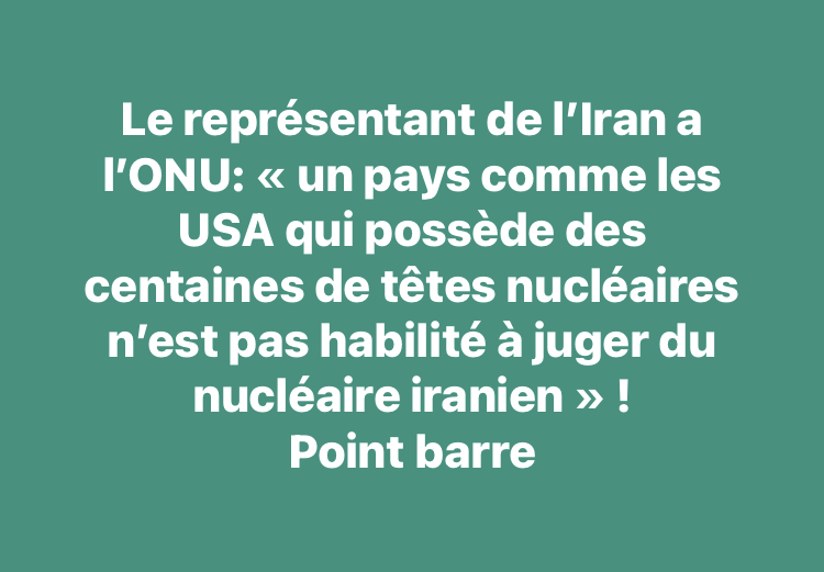 Nucléaire iranien 